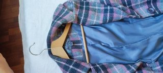 Abrigo de lana 60% cuadros