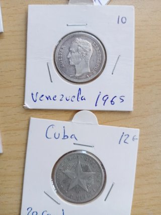5 Monedas Plata Varios Países