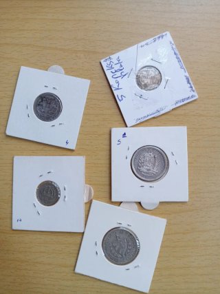 5 Monedas Plata Varios Países