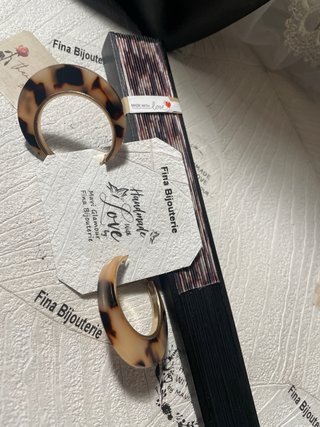 Abanico y pendientes a juego Leopardo Moda 2026