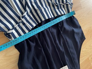 Mono Zara Rayas Blanco y azul