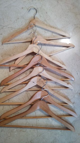 110 Perchas Madera Natural
