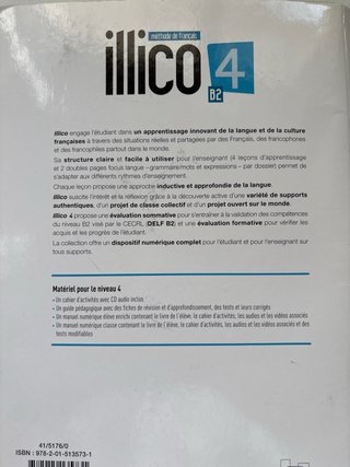 Libros Frances B2 illico 4 livre d’eleve + cahier