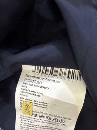 Chaleco de traje estampado PROTOCOLO