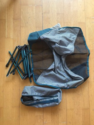Silla Camping Quechua Plegable Baja Ultracompacta