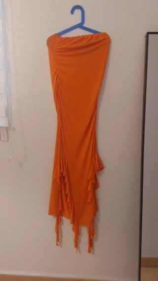 Vestido Verano Naranja Talla Única