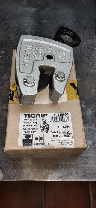 Tigrip Pinza Industrial Elevación Chapa SHARK 1TON