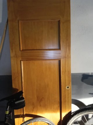 Puerta madera pino maciza 70x203