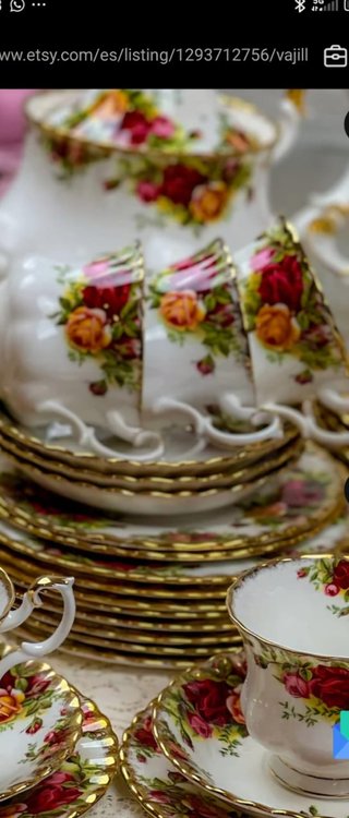Vajilla Royal Albert Porcelana Flores