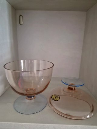 Set Vetro Bohemia Bicolore Rosa Azzurro