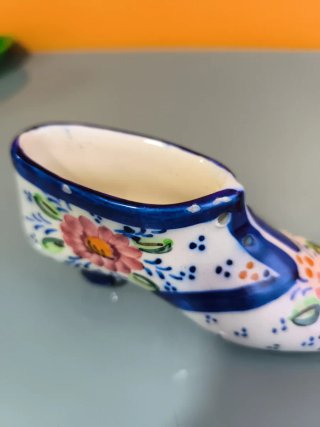 Bota cerámica vintage pintada a mano