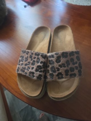 Zuecos esparto leopardo