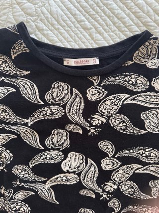 Jersey estampado paisley negro y beige