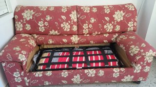 Sofá Cama Estilo Italiano Tela Estampado Floral