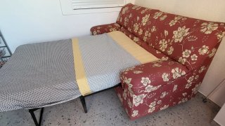 Sofá Cama Estilo Italiano Tela Estampado Floral