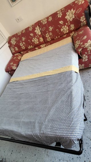 Sofá Cama Estilo Italiano Tela Estampado Floral