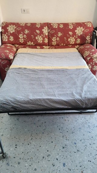 Sofá Cama Estilo Italiano Tela Estampado Floral