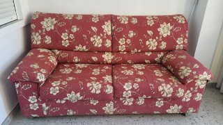 Sofá Cama Estilo Italiano Tela Estampado Floral
