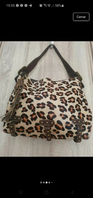 Bolso piel estampado animal print