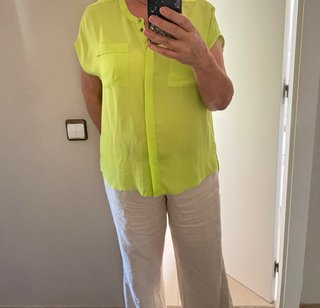 Blusa verde lima talla única