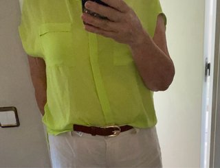 Blusa verde lima talla única