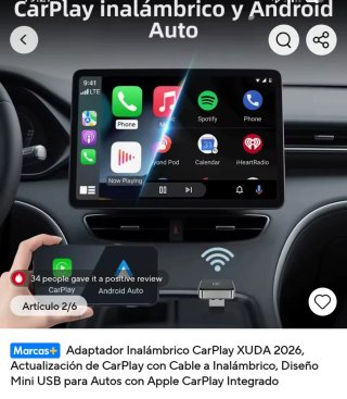 Adaptador Inalámbrico CarPlay Android Auto
