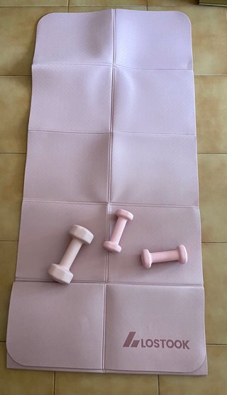 Pack Fitness Rosa: Esterilla, Pesas y Bandas