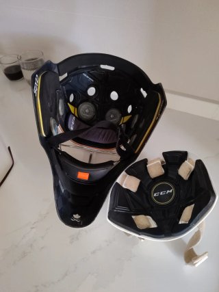 Casco Portero Hockey CCM Blanco