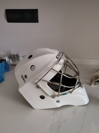 Casco Portero Hockey CCM Blanco