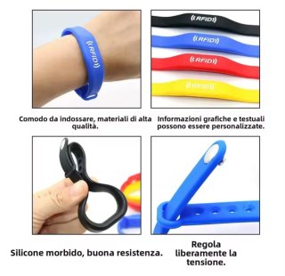 Bracciali RFID 13.56MHz rescrivibili