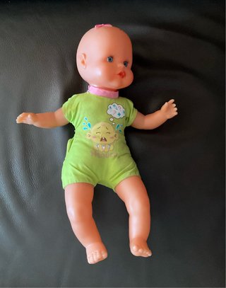 Carrito gemelar morado con 2 muñecas