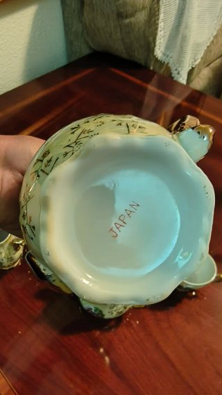Juego de café vintage porcelana y metal