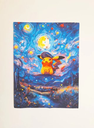 Canvas Pokemon x Starry Night