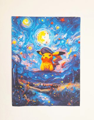 Canvas Pokemon x Starry Night