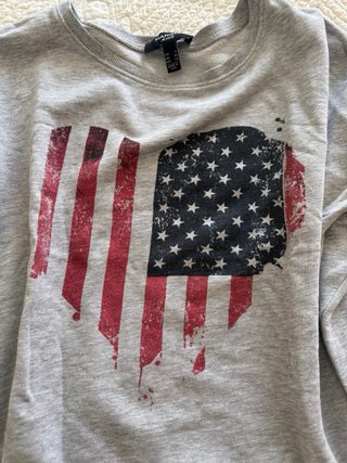 Sudadera corta Mango con estampado bandera USA