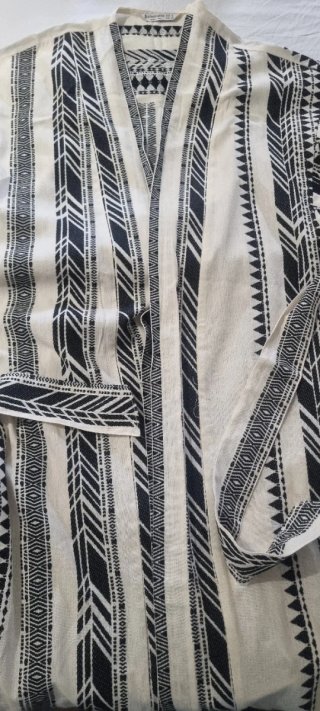 Kimono Beige y Negro