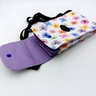 Bolso Mini acordeón 3 apartados Flores acuarela
