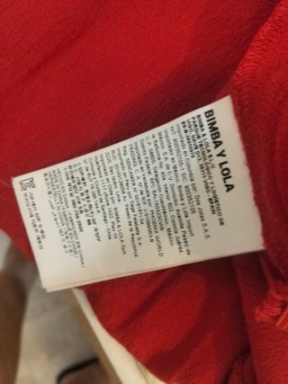 Vestido Bimba y Lola Rojo. Nunca usado