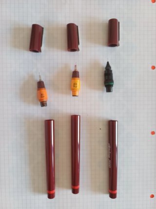Set penne tecniche vintage Rotring e Koh-I-Noor