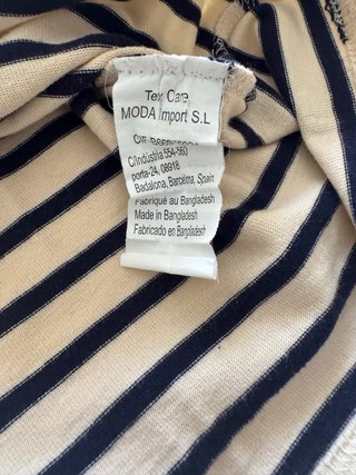 Jersey de rayas beige y negro