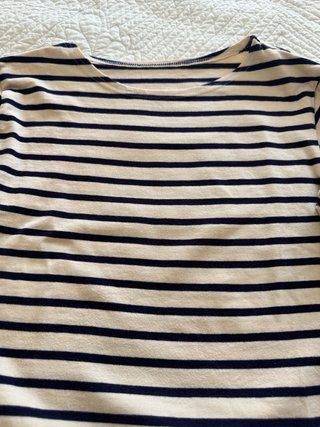 Jersey de rayas beige y negro