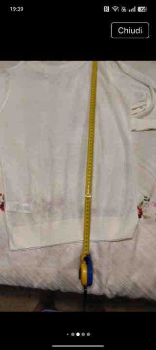 Maglia donna manica 3/4 M panna