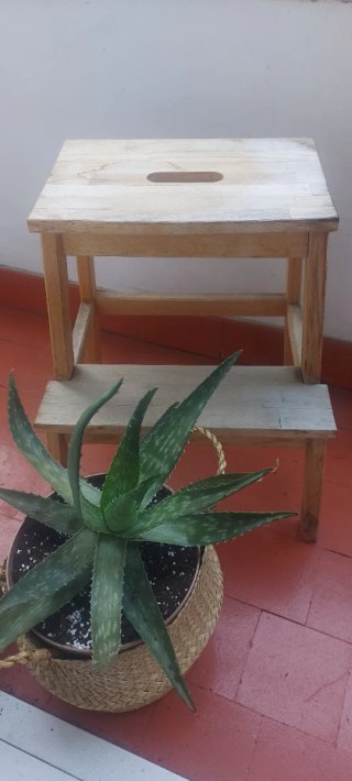 Taburete madera estilo boho