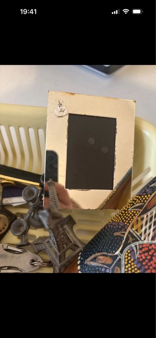 Lotto oggetti decorativi con cesto