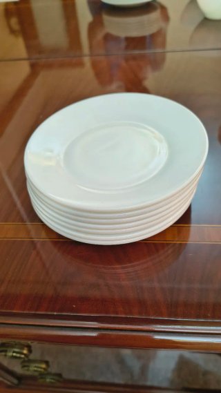 Juego de 5 tazas de cristal blancas
