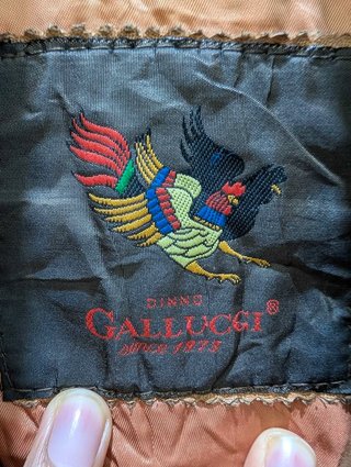 Chaqueta Piel GALLUCI Vintage Marrón