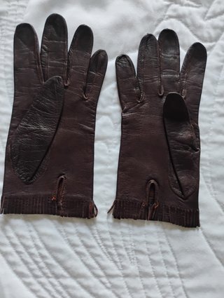 Oferta de 2 Pares Guantes Piel Fina Marrón y negro