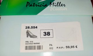 Zapatos tacón Patricia Miller Piel azul marino