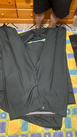 Traje de novio completo negro y azul