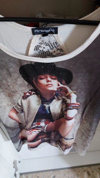 Maglia donna fantasia western